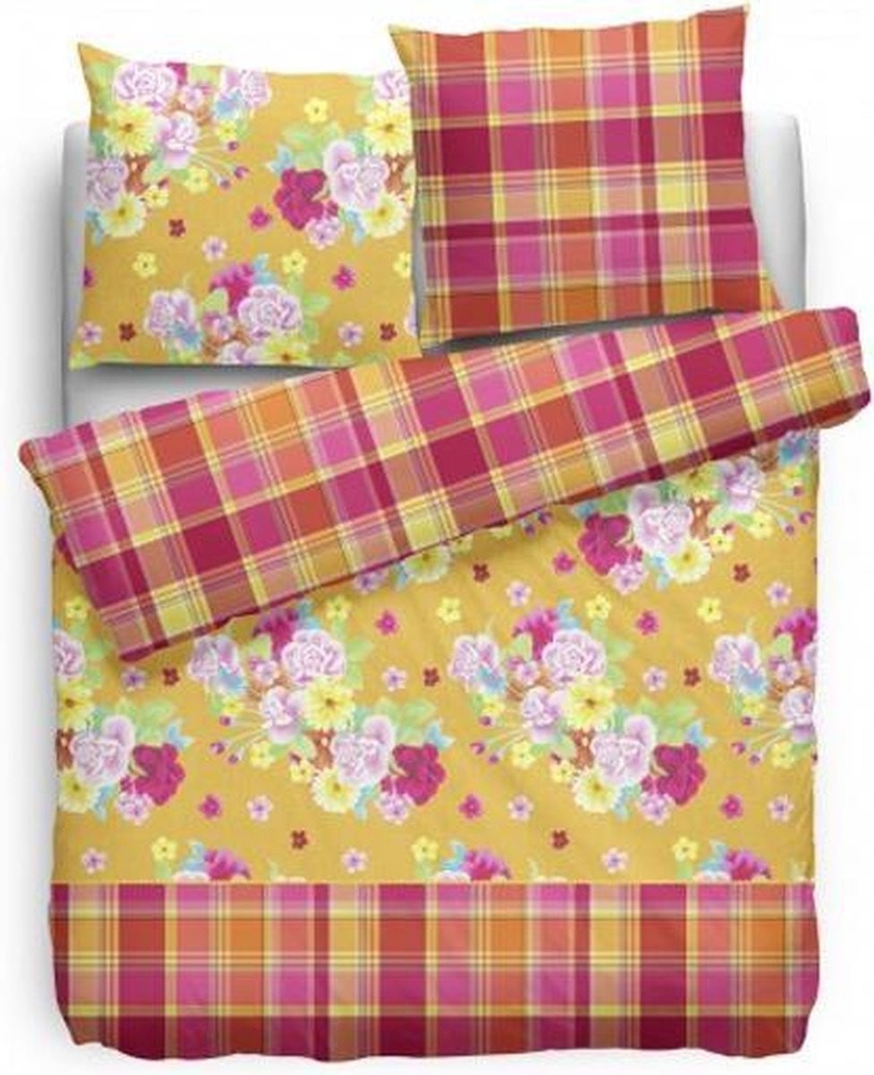 Covers & Co Nancy Dekbedovertrek - Litsjumeaux - 240 x 220 cm - Oranje