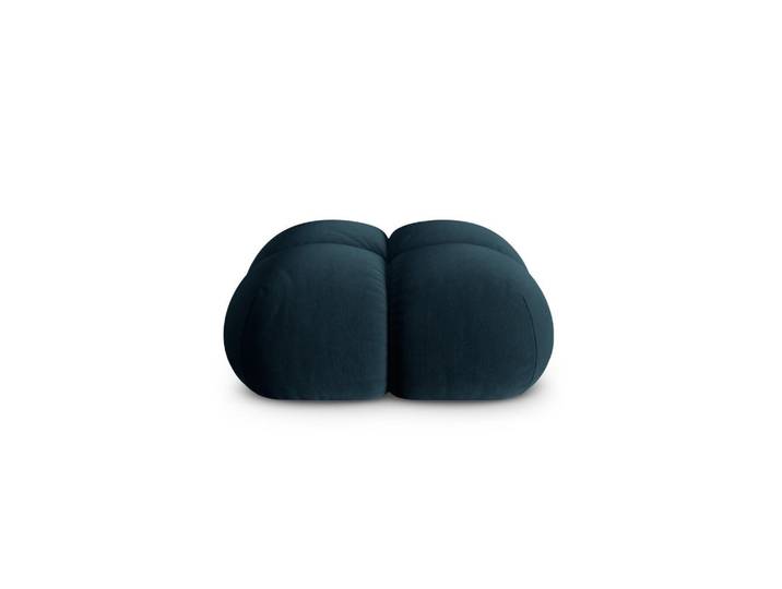 Cosmopolitan Design Pouf Loretto aus Samt petrol, Petrol, 90x40x90 cm, Wohnzimmer, Sessel, Hocker & Hockerbänke, Poufs