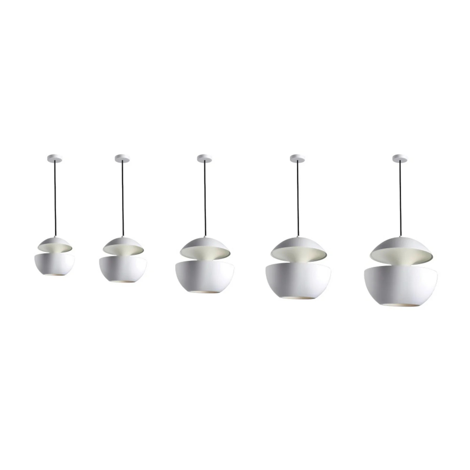 DCW Here Comes The Sun Hanglamp Wit/Wit - Aluminium - Ø 25 cm