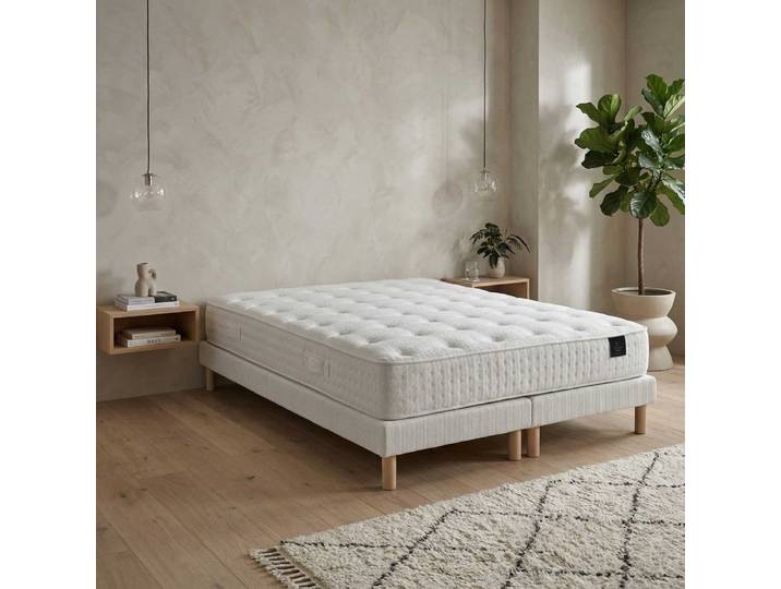 Matelas hybride pulsar mémoire de forme h27 sommier blanc