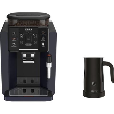 KRUPS Kaffeevollautomat "EA910B.23 Sensation Milk Bundle", schwarz, B:24cm H:36,4cm T:34,6cm, Kaffeevollautomaten, mit Krups Milchaufschäumer im Wert von UVP 79,99, Kaffeevollautomat