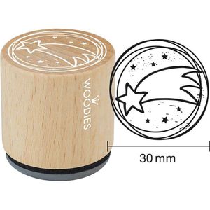 Colop Motivstempel Woodies Weihnachtsstern, aus Holz, 3 x 3 cm, für Stempelkissen