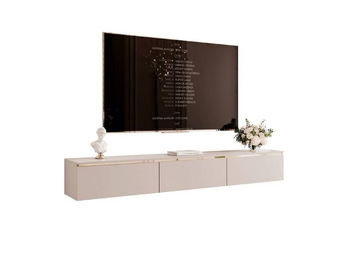 yourhouse24 Lowboard TV SELIA 200 in Kaschmir – Gold-Akzente