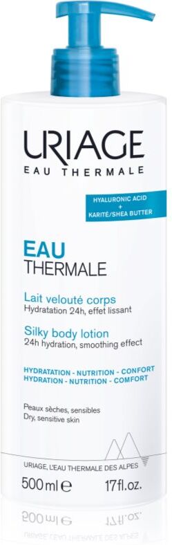 Uriage Eau Thermale Silky Body Lotion Körpermilch mit Seide für trockene und empfindliche Haut 500 ml