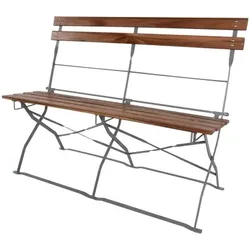 Lex Biergartenbank Gartenbank Holzbank Biergartenmöbel klappbar Akazie  Bank 110 cm