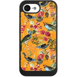 Nivocase Hülle für Apple iPhone 17e Handyhülle NIVOcore Case Schwarz Blumen Dschungel Vogel (Apple iPhone 17e), Smartphone Hülle, Schwarz
