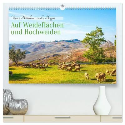 Auf Weideflächen und Hochweiden (hochwertiger Premium Wandkalender 2027 DIN A2 quer), Kunstdruck in Hochglanz