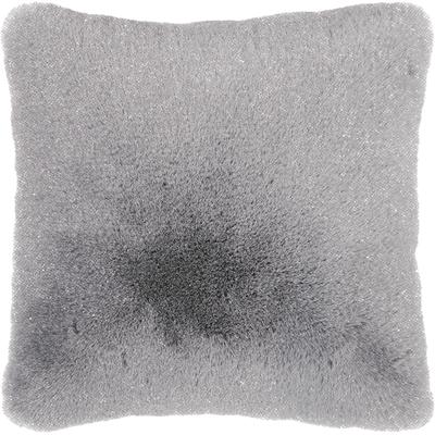 Dekokissen PAD "STELLA", grau (grau, felloptik), B:50cm L:50cm, Polyester, Dekokissen_Sitzkissen_Kissenhüllen, Kissenhülle, flauschige Kunstfell Qualität, 50x50 cm