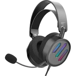 Havit - Gaming Headphones (H2038U) - with Microphone, 50mm Speaker, USB, 2m - Black (Kabelgebunden), Gaming Headset, Schwarz