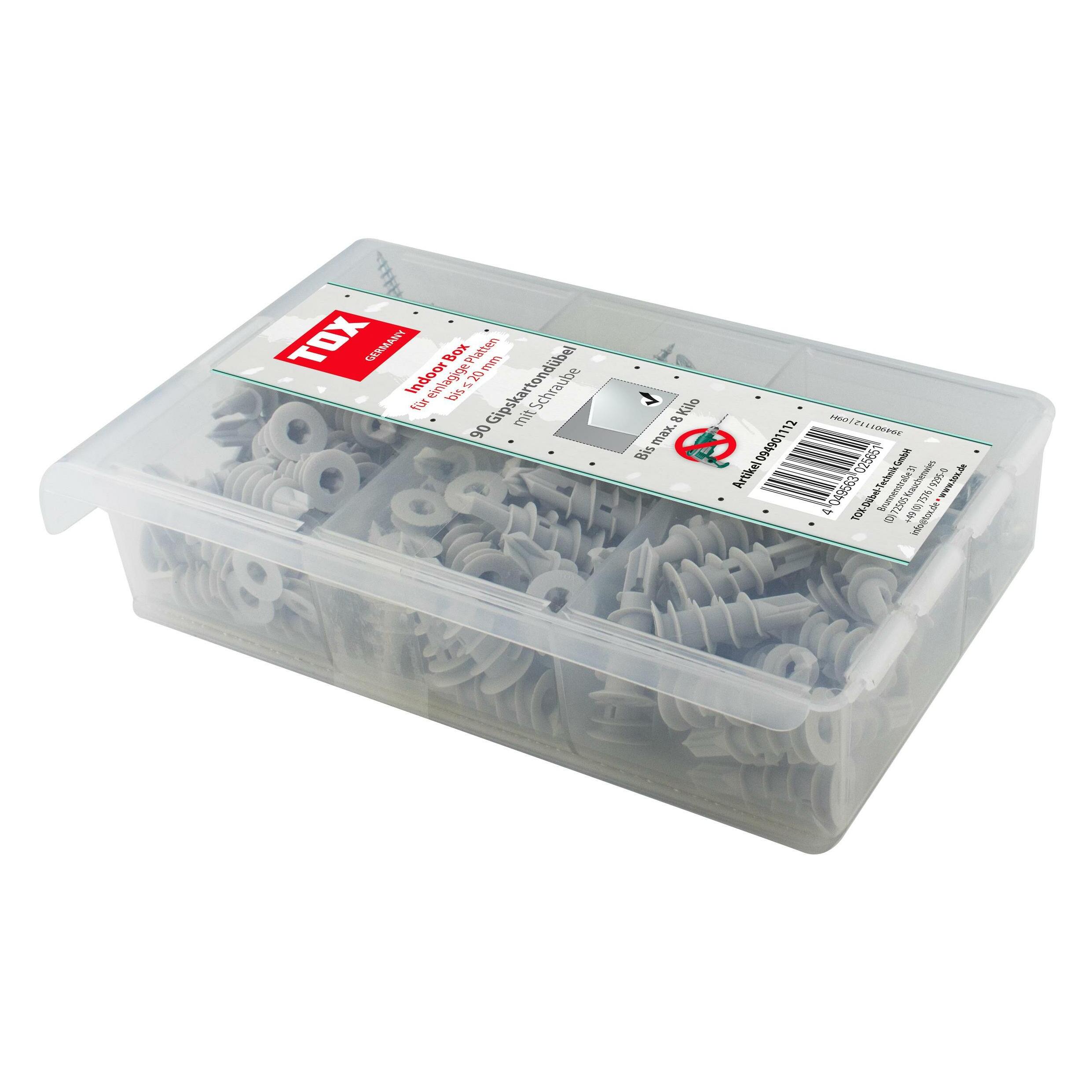 Tox Gipskartondübel Sortiment Indoor Box (180 Stk.) (094901112)