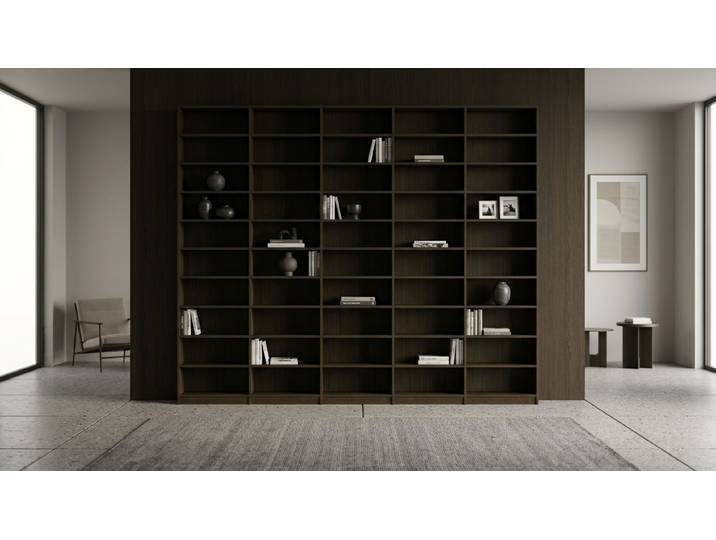 LA bibliothèque pour votre collection de livres - Étagère à livres sur mesure Chêne fumé Naturel huilé