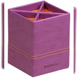 Rhodiarama Stifteköcher aus Kunstleder, 8x8x11cm - Violett 318910C