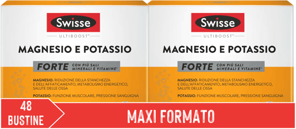 Swisse Magnesio e Potassio Forte Integratore Bipacco 48 Bustine