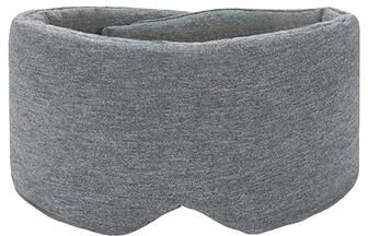 Uplifted Trends Handmade Cotton Blackout Sleep Mask For Side Sleepers Soft & Portable Eye Covers For Travel gray