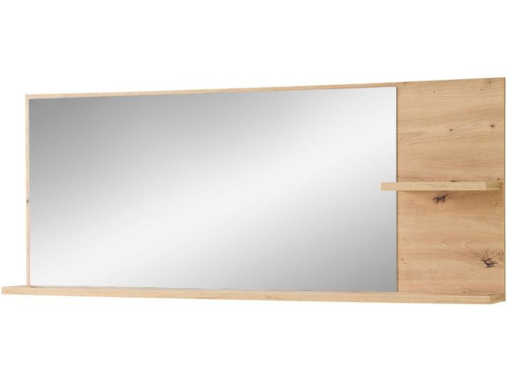 Garderobenspiegel INNOSTYLE BARI Wandspiegel , braun (artisan eiche), B:148cm H:60cm T:17cm, Holzwerkstoff, Mitteldichte Faserplatte (MDF), glasspiegel, Spiegel, Garderobenspiegel, Spiegelfläche 148 x 60 cm, 2 Ablageböden