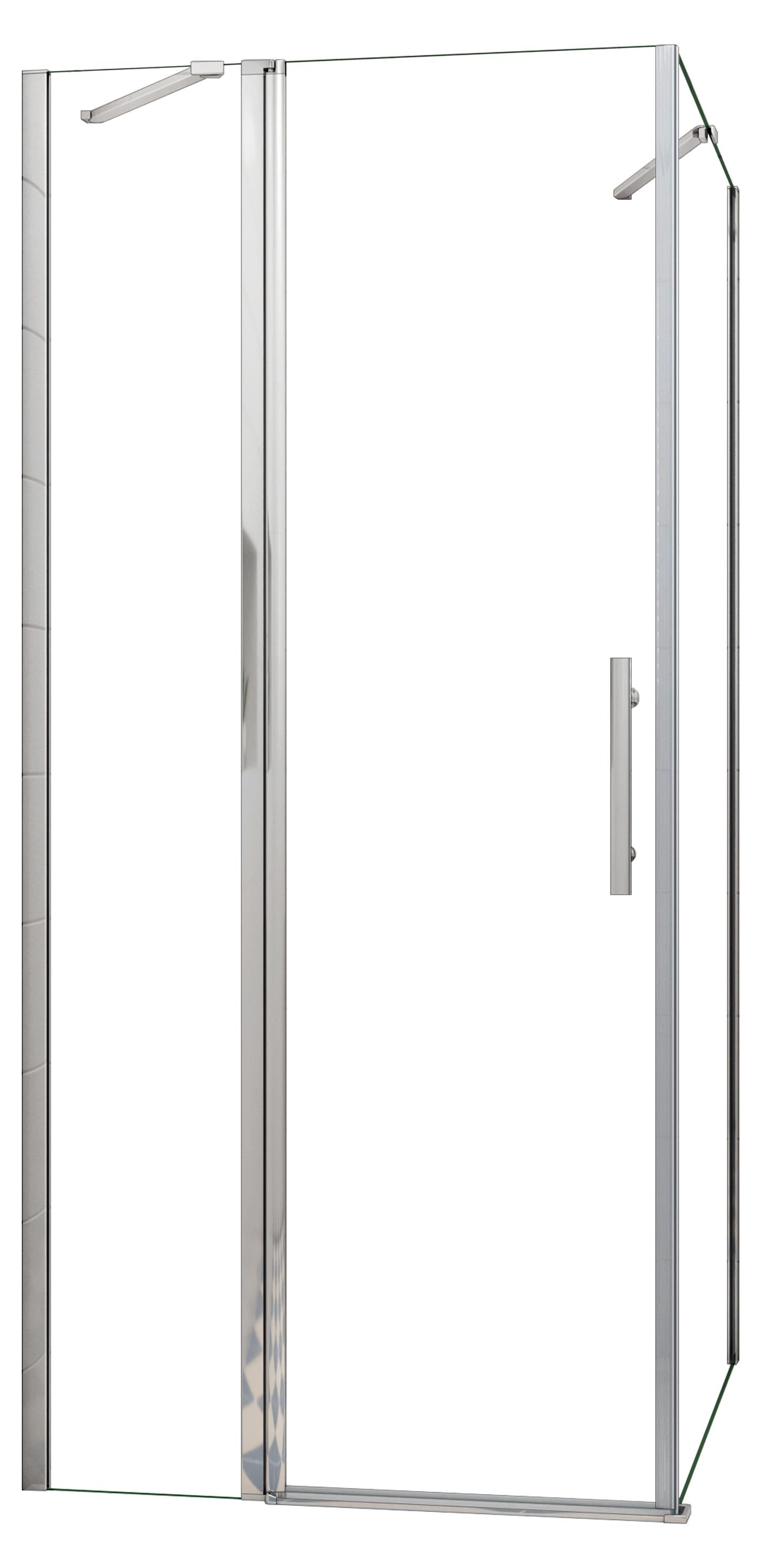 Duschspa 100x80x195cm Eckig Duschkabine mit Schwenktürn 6mm NANO ESG-Glas Drehtür Walkin Duschabtrennung F104