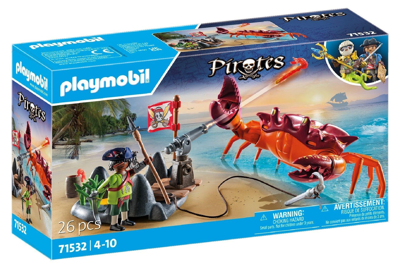 Playmobil 71532 Pirate and Giant Crab uit de serie The Pirates, 26 stuks
