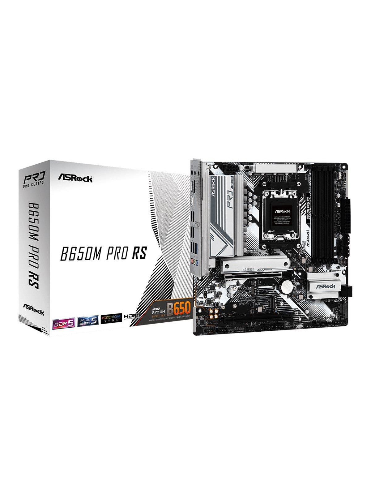 ASRock B650M PRO RS Mainboard - AMD B650 - AMD AM5 - DDR5 RAM - Micro-ATX