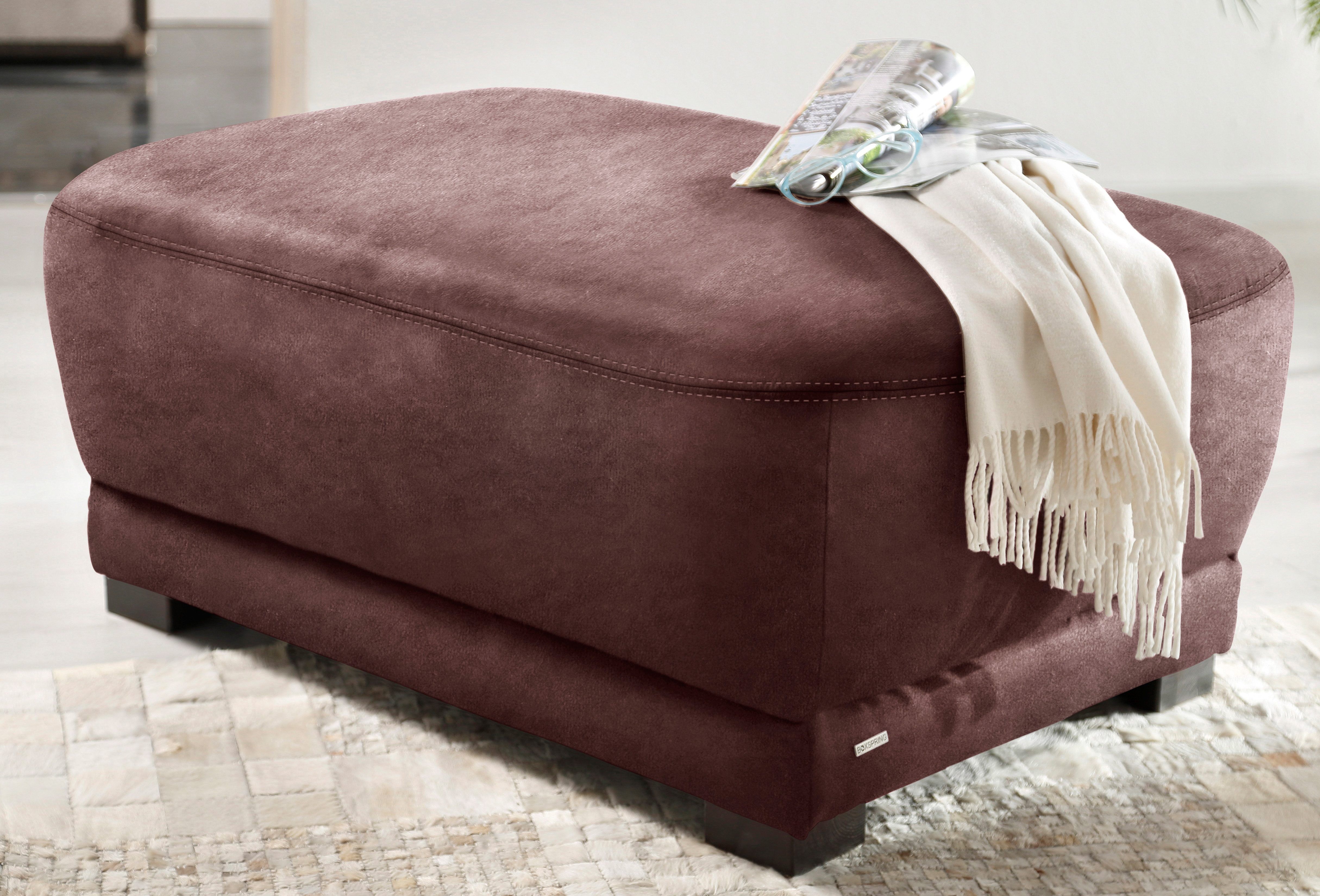 Polsterhocker HOME AFFAIRE "Telos", braun, B:109cm H:46cm T:78cm, Chenille (100% Polyester);dicke Luxus-Microfaser in Lederoptik (100% Polyester);Microfaser PRIMABELLE (100% Polyester), Hocker, Polsterhocker, passend zum "Telos" ecksofa, in 3 Bezugsqualit