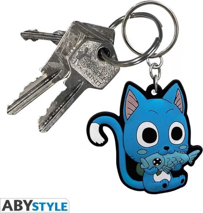Abystyle Llavero Pvc Fairy Tail Happy Talla Única Unisex