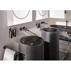 Herzbach Design iX PVD Fertigmontageset 21.139757.1.40 Black Steel, Unterputz Waschtischarmatur, 240mm