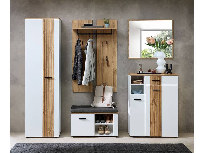 home24 Schoenenkast 80 cm 80 x 106 x 38cm wit