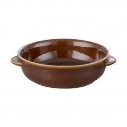 Braune ofenfeste Pfanne mit Griffen, 17 x 5 cm, 6er-Packung