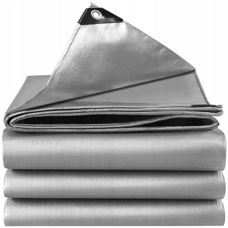 Gardlov Afdekzeil met metalen ogen, zilverkleurig, 4 x 5 m, 120 g/m²