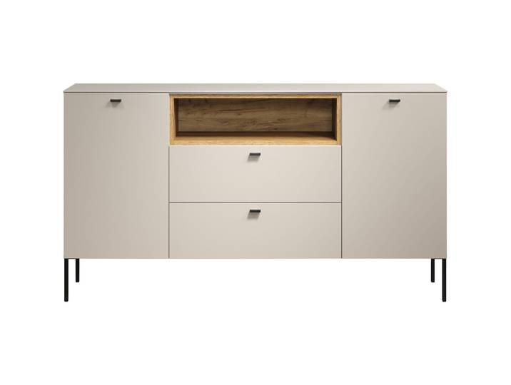 Hefner Sideboard graubeige 154x85 - Material: Holzwerkstoff - 72