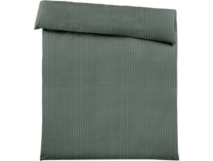 Duvetbezug Emma 200x210cm cilantro - Farbe: Dunkelgrün - Material: 100% Baumwoll-Flanell, Heather Melange Optik
