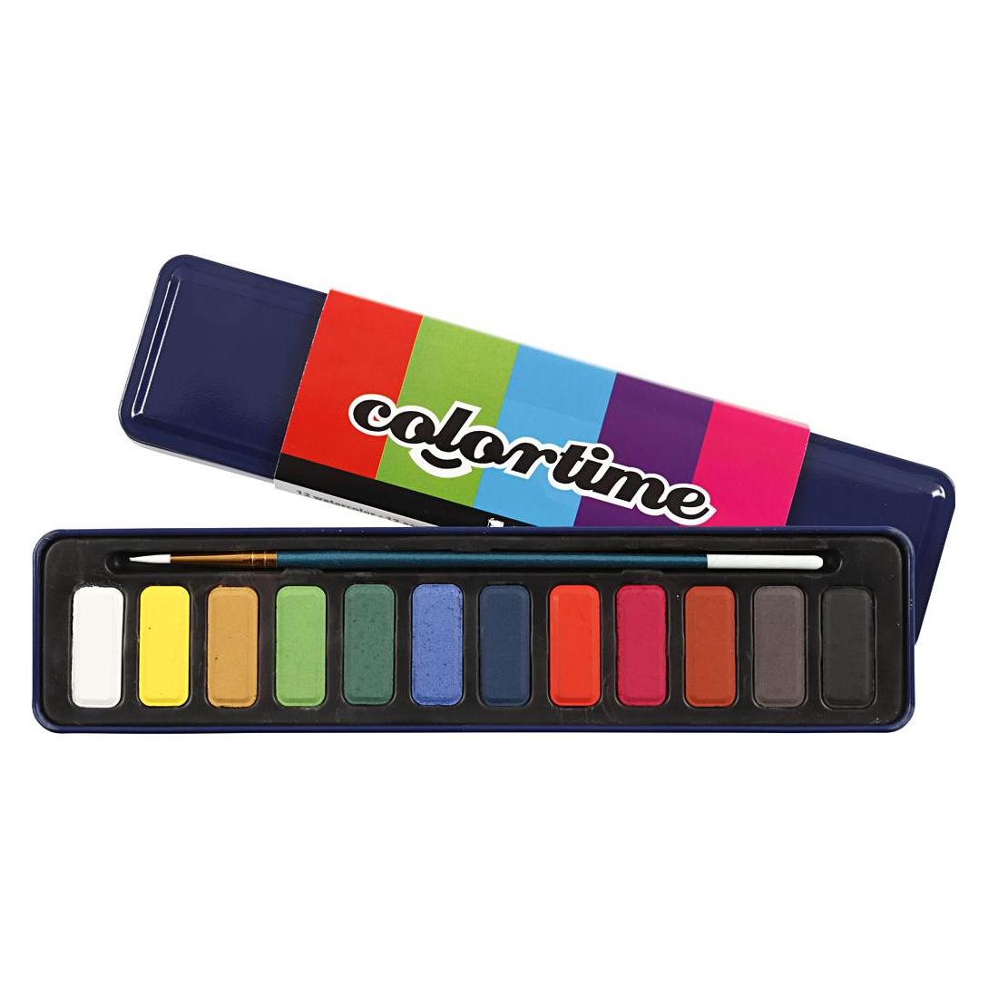 Creativ Company Aquarelverf set - Diverse Kleuren, 1doos (12 ml) (5707167438497)