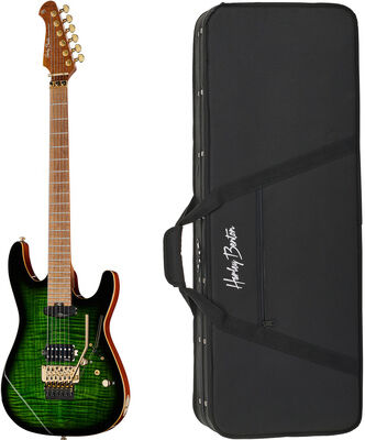 Harley Benton Guitar MAX Fusion Signa w/Case Emerald Flame