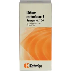 SYNERGON KOMPLEX 104 Lithium carbonicum S Tabl. 100 St