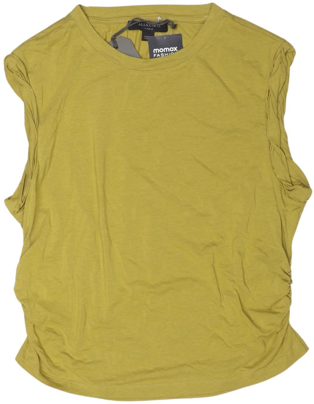 All Saints Damen Top, Gelb, Gr. L, Baumwolle / Modal / Elasthan - Second Hand