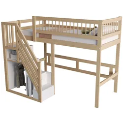 OKWISH Polsterbett 160x200 Samt inkl. Lattenrost Stauraum Boxbett modern robust komfortabel Schlafzimmermöbel Natürlich