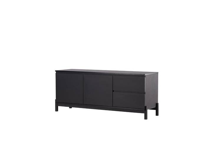 Furnlux Sideboard Corpus Schwarz 138x40x56 cm, Holzwerkstoff, 138x56x40 cm, Kleinmöbel, Kommoden, Sideboards
