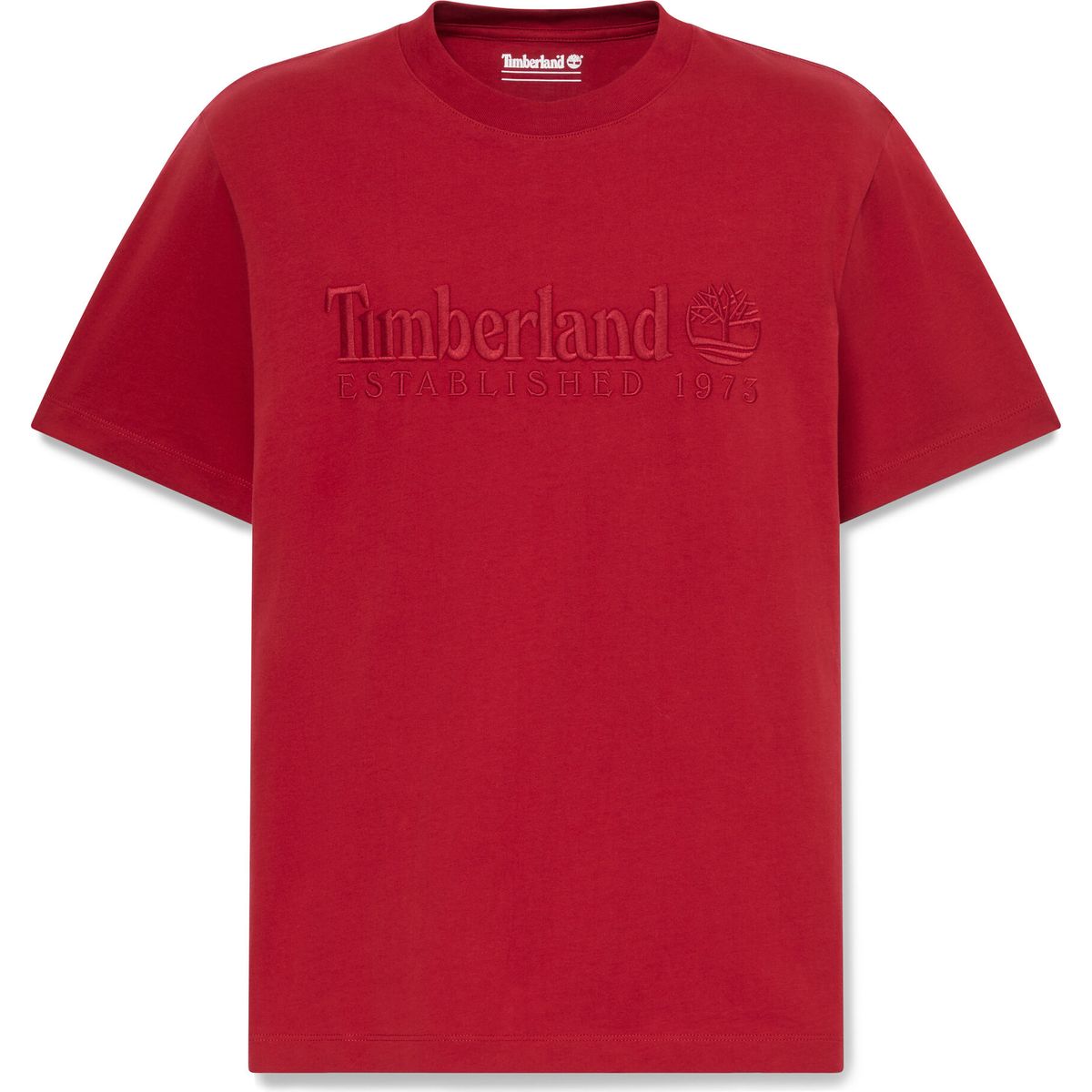 Timberland Mens Short Sleeve Embroidered Tee rhythmic red XL TBC0YHBRAI71-XL