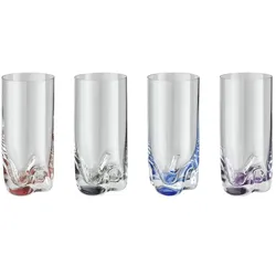 Peill+Putzler Longdrinkglas  4er-Set  Fiesta , mehrfarbig , Maße (cm): H: 14,5