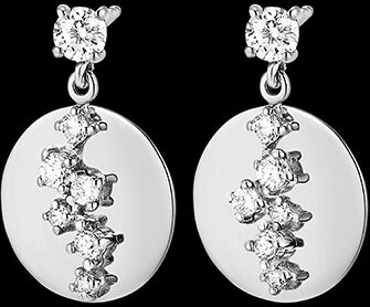 Edenly Ohrringe Frische - Andromeda - WeiÃŸgold, 9 Karat, mit Diamanten