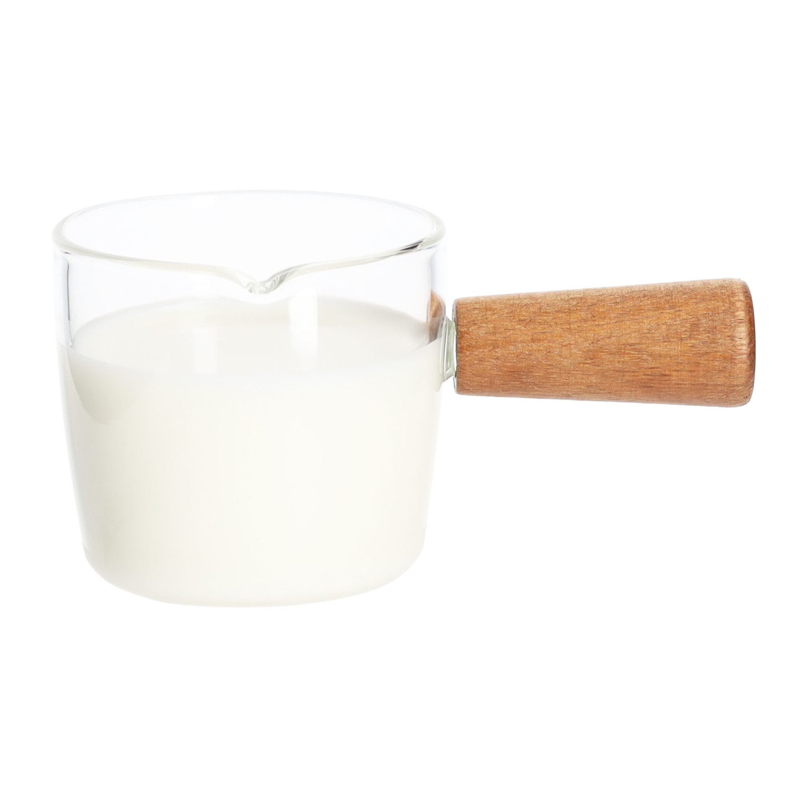 Krumble Melkkannetje met handvat van glas en hout