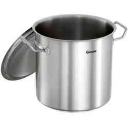 Bartscher Kochtopf Edelstahl 11 Liter mit Deckel silber, 34x29x26.5 cm