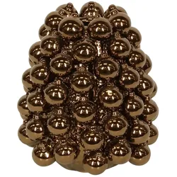 Vase Weihnachtskugeln   , gold , Keramik , Maße (cm): H: 23  Ø: 20