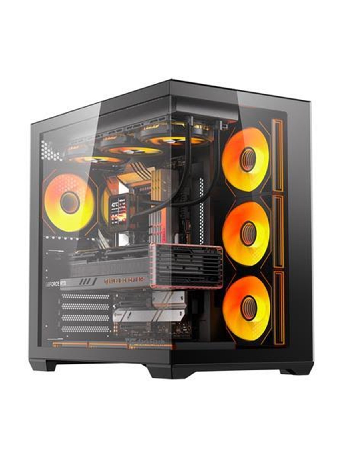 Darkflash C280 Computer Case + 7 Fans - Gehäuse - Schwarz
