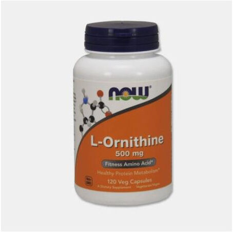 NOW L ORNITHINE 500mg 120 CAPSULAS