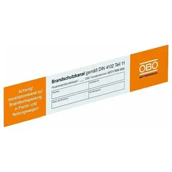 OBO Bettermann Kennzeichnungsschild KS-K DE für Kanalsysteme