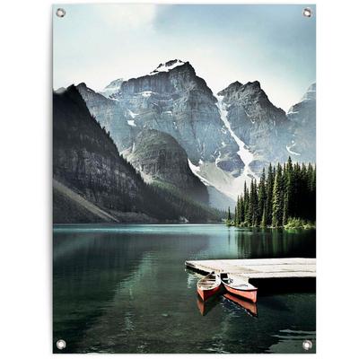 Poster REINDERS "Lake Moraine", grün (farbe bild(er): grün), B:60cm H:80cm T:0,1cm, Leinwand, Bilder, Poster