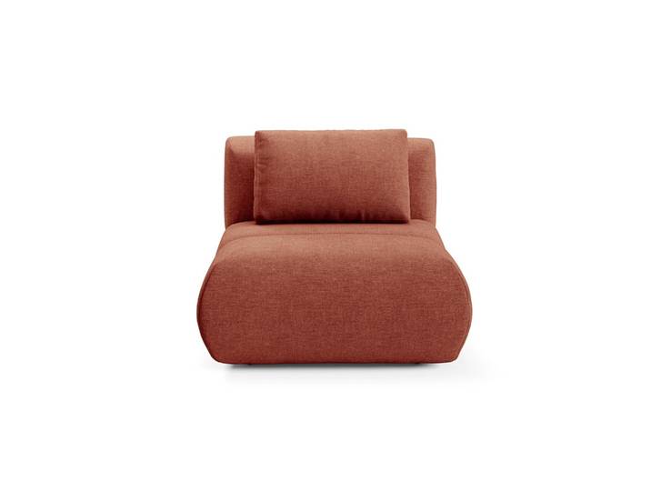 SESSEL ATOMO, Modern Polstersessel Loungesessel, Chenille-Stoff Orange