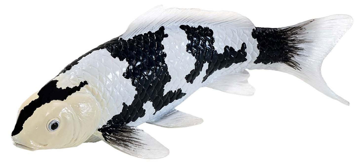 Mojo speelfiguur Koi karper Shiro Utsuri kleurrijk speelgoedfiguur