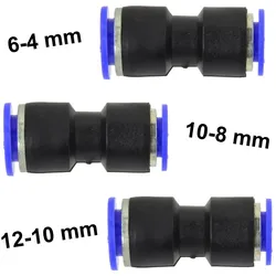 Schlauchverbinder PU/PE Druckluftverbinder Reduzierung 6-4 mm 10-8 mm 12-10 mm G03022