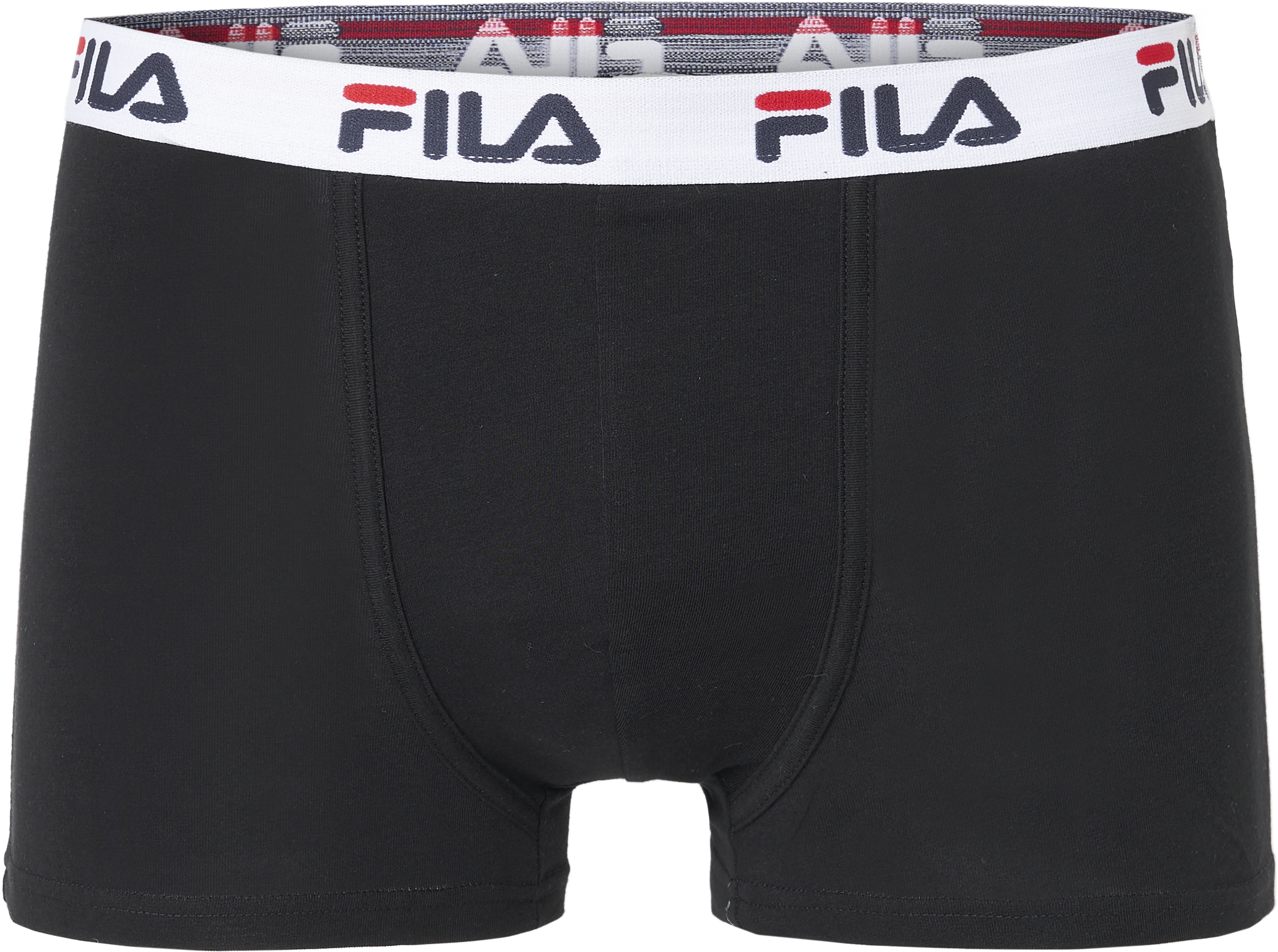 Boxer FILA "MAN BOXER SHORTS", Herren, Gr. L, schwarz-weiß (3x schwarz, 2x weiß), Obermaterial: 95% Baumwolle, 5% Elasthan, körpernah, Unterhosen Boxer, mit Logobund